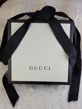 Gucci White Gift Box with Black Ribbon